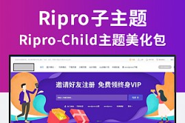 WordPress主题Ripro子主题ripro-child下载站主题/独家二次修复版(送全套插件)