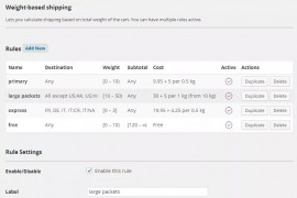 WordPress插件|WP按照重量计算运费WooCommerce Weight Based Shipping插件下载