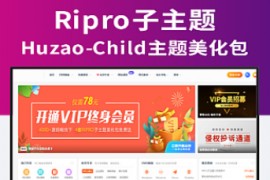 RiPro主题子主题huzao-child高端大气集成后台美化包v4.0