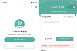 火爆全网的ChatGPT小程序页面模板，让AI回答你的任何问题
