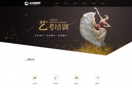 织梦cms模板 黑色艺术培训网站源码[自适应手机版]