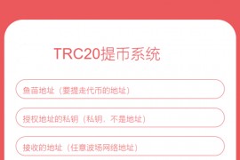 全开源TRC20提币接口源码/USDT提币转账接口源码