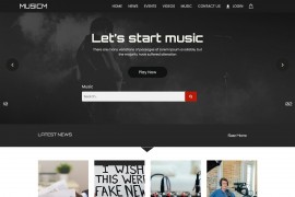 音频音乐资讯网站源码 HTML5模板